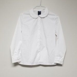 French Toast Girl's White Button Down Uniform Top